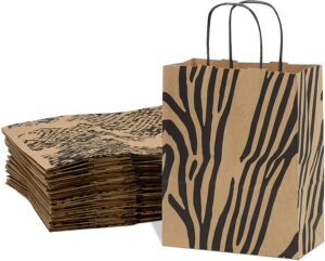 Cheetah Brown Paper Bags With Handles