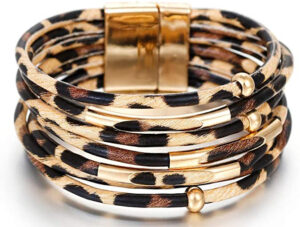 Leopard Buckle Cuff Bracelet